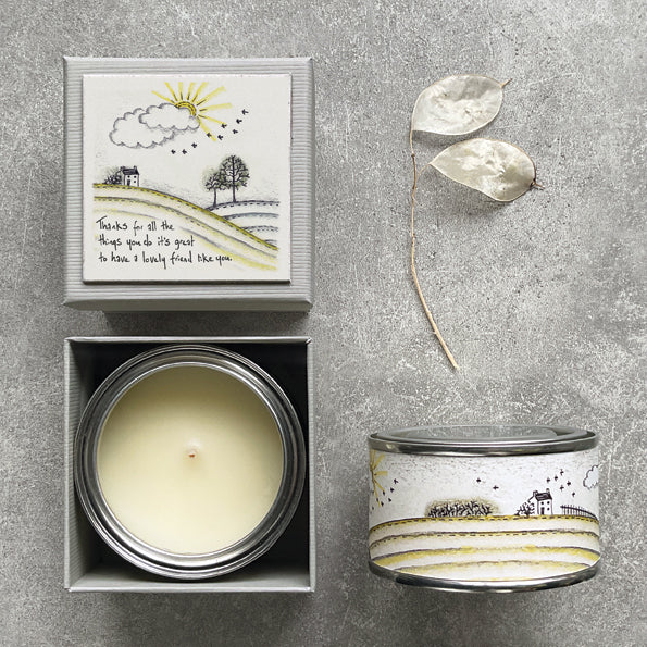 Boxed candle-Thanks for all the things you do - lovely Friend