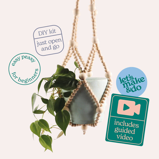 Create Your Own Wooden Beaded Plant Hanger Kit