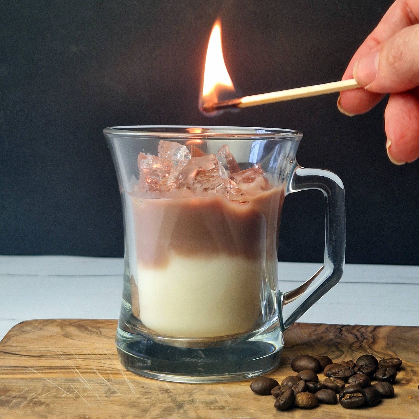 Iced latte coffee scented candle
