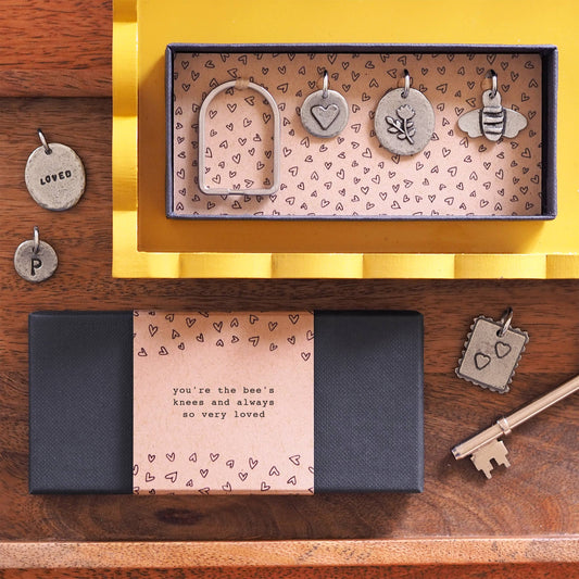 Mini 'Loved' Charms Keyring