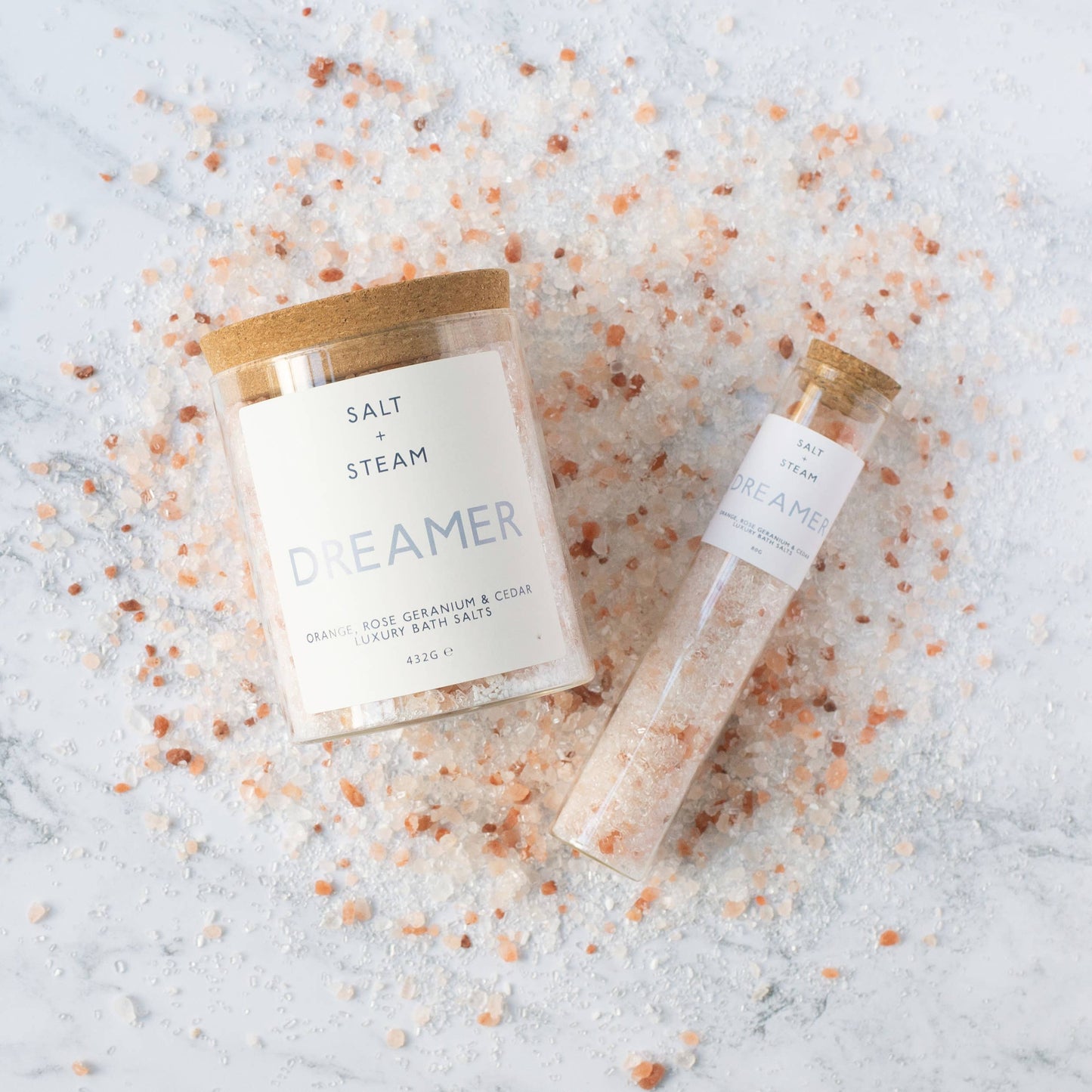 Dreamer - Rose Geranium & Cedar Bath Salts - Test Tube