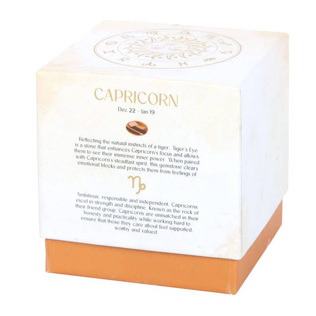 Capricorn Sandalwood & Jasmine Zodiac Crystal Candle