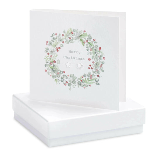 Sterling Silver Stud Earrings – Elegant Boxed Gift Set | Holiday Jewelry Gift: White