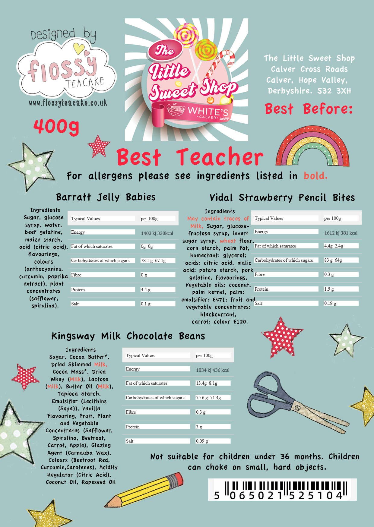 Best Teacher Sweet Bag 400g