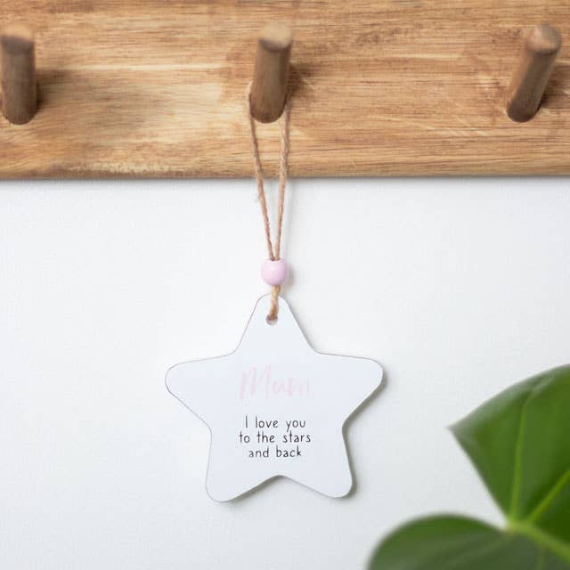 Mum Hanging Star Sentiment Sign