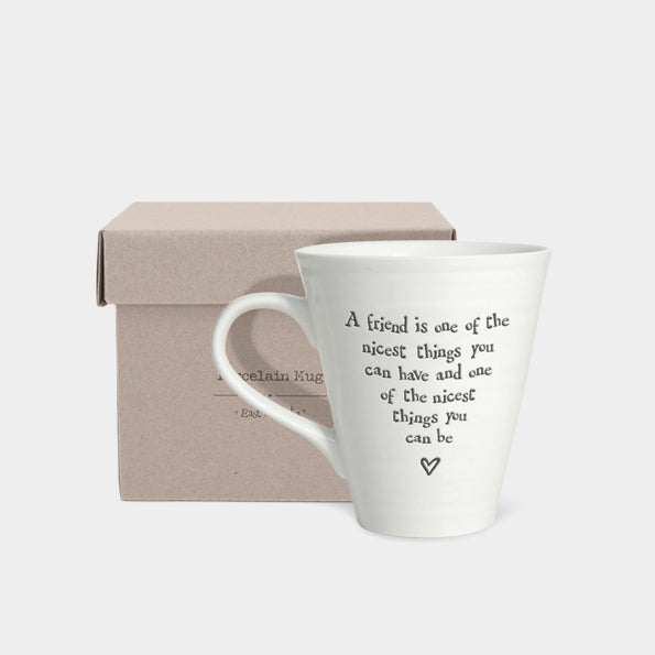 Porcelain mug-Friend is the nicest thing