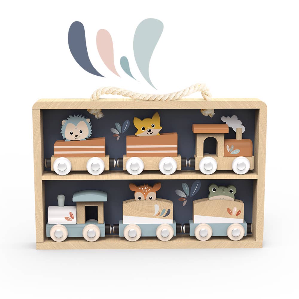 Speedy Monkey Trains set / display case