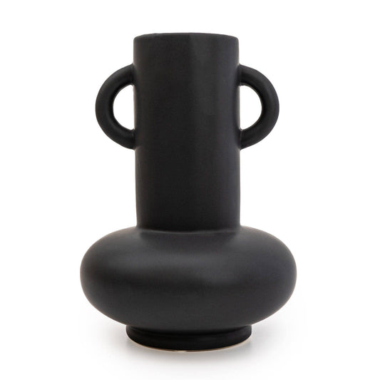 Matte Black Bulbous Vase 25 cm 1PK