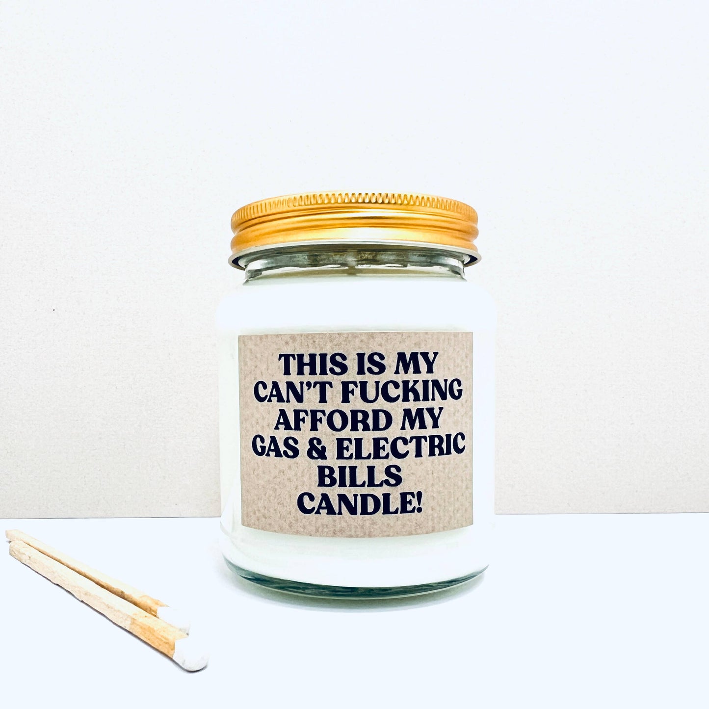 Gas and Electricity bills handmade soy scented candle : Coconut Milk and Sea Salt