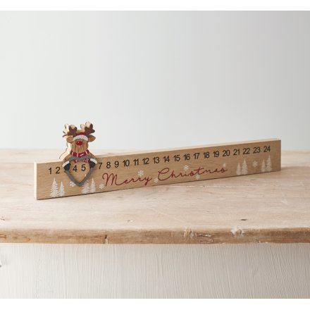 Advent Countdown With Reindeer, 40cm