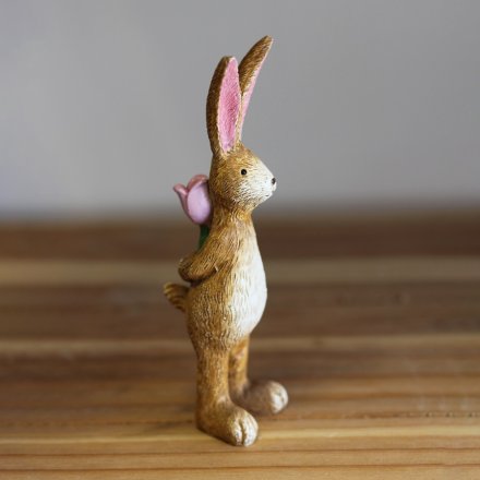 Jasper Rabbit With Rose, 12cm