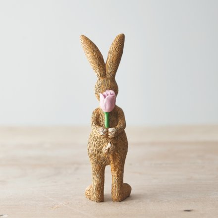 Jasper Rabbit With Rose, 12cm