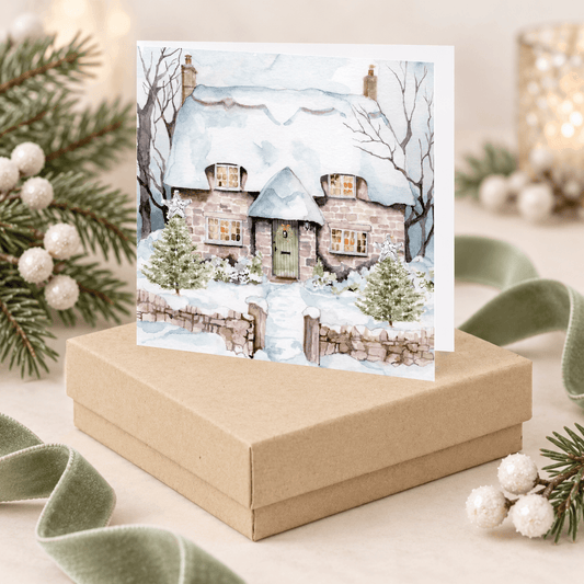 Sterling CZ Silver Studs - Cubic Zirconia Star Stud Earrings – Christmas Gift Boxed Festive Cottage Design: White