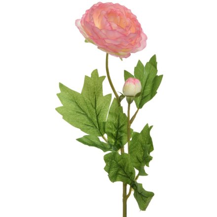 ARTIFICIAL PINK RANUNCULUS 57CM