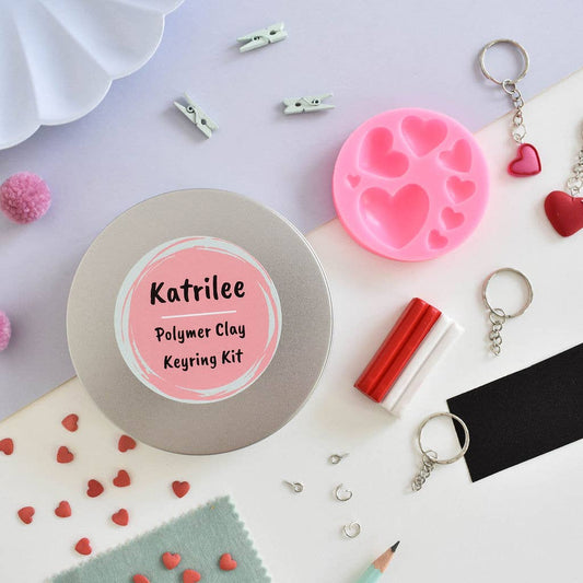 Katrilee Polymer Clay DIY Heart Keyring Craft Kit
