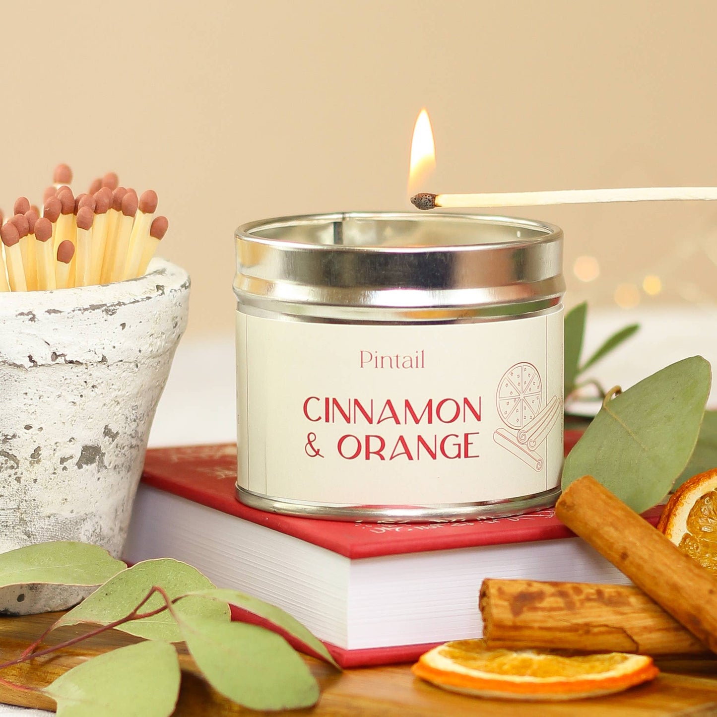Cinnamon & Orange Classic Tin Candle I Christmas Candle