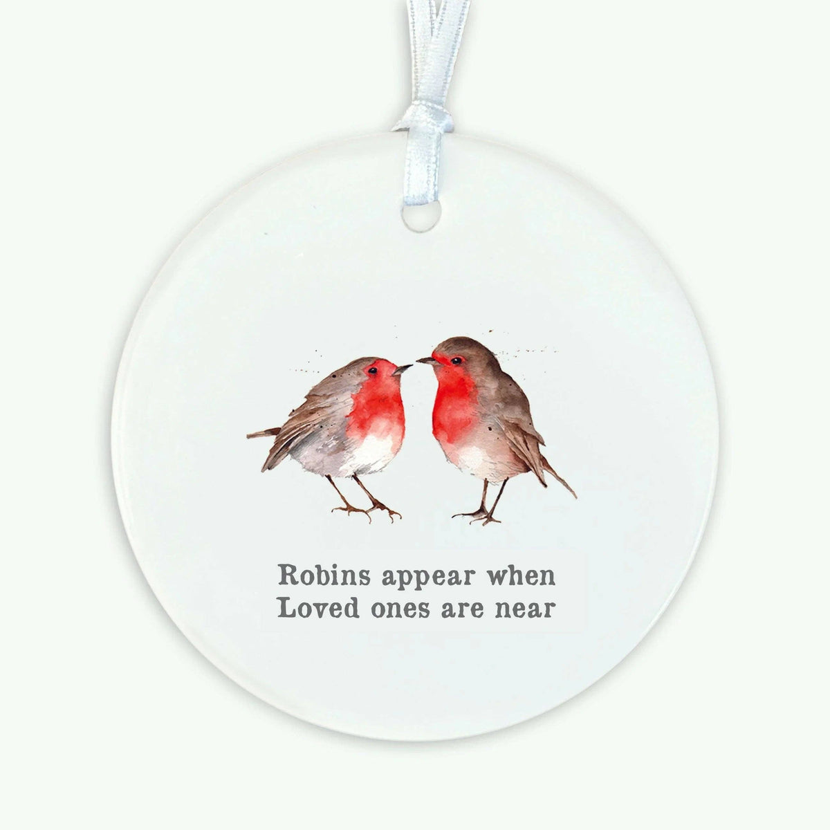 Ceramic Keepsake Decoration – Luxury Greeting Card Set With Satin Ribbon Detail