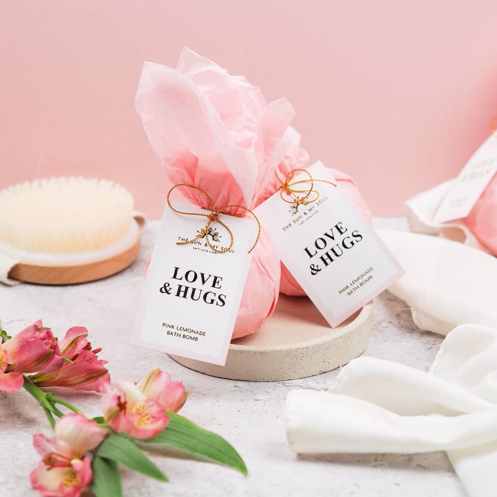 Love & Hugs Heartfelt Bath Bomb Gift⎜Citrus Luxury Bath Bomb