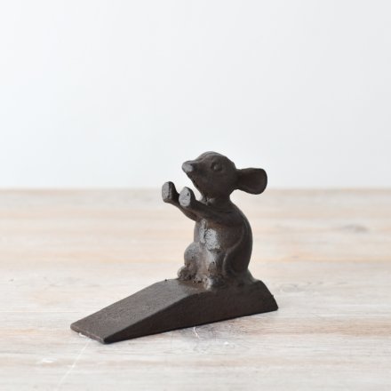 Cast Iron Mouse Door Wedge, 13.5cm