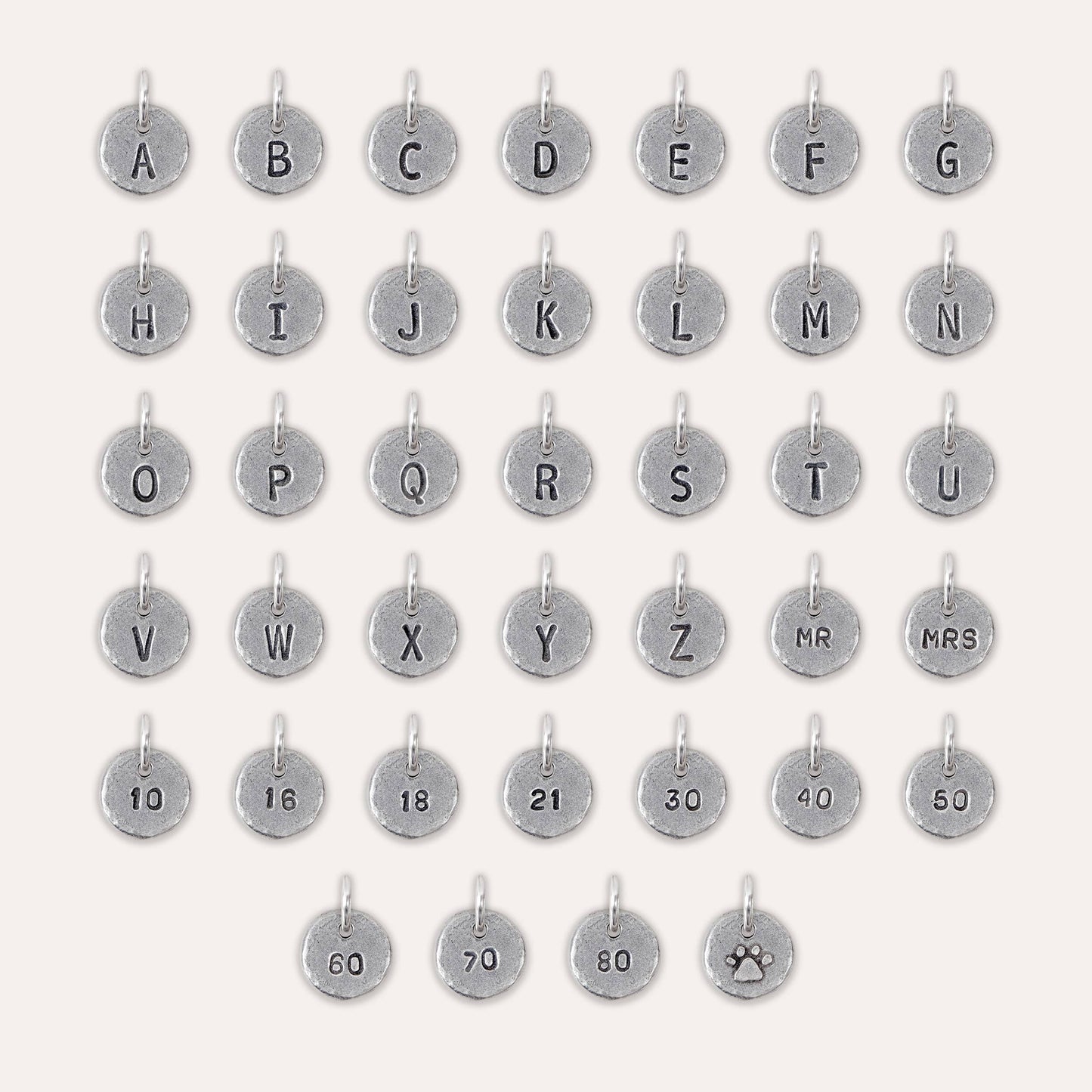 Number Disc Keyring Charm: 21