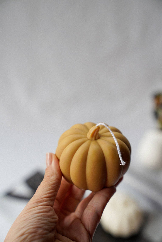 Mystic Shadows Pumpkin, Halloween SoyWax Candle, AutumnDecor: Orange / Baked Apple