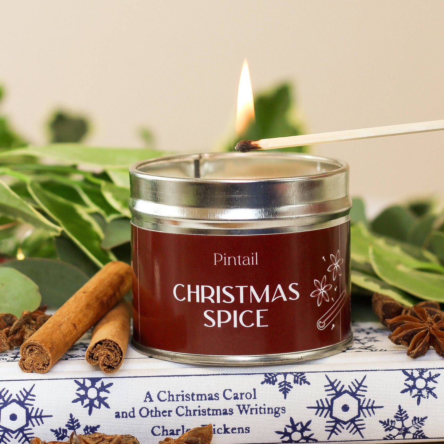 Christmas Spice Classic Tin Candle I Christmas Candle