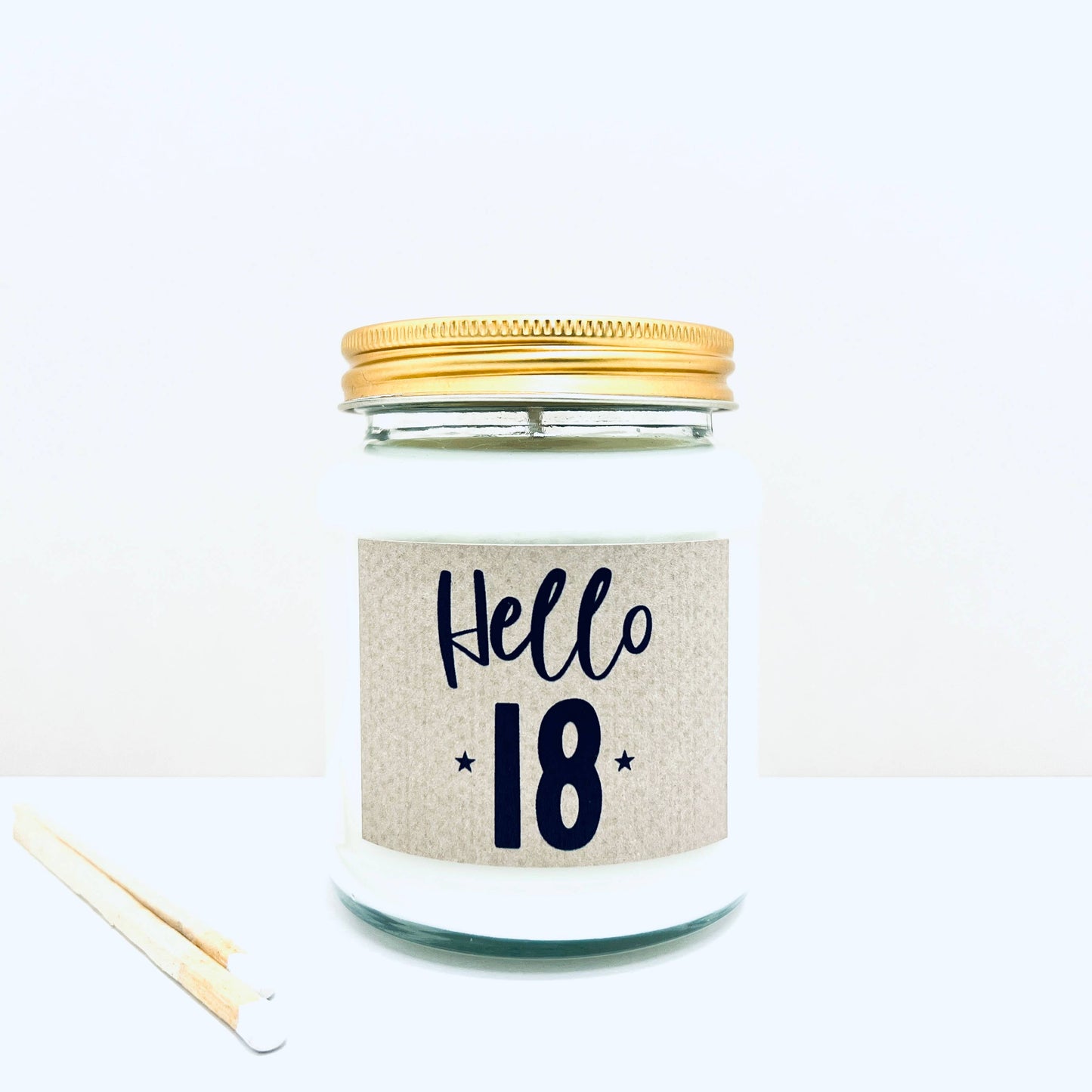 18 Milestone birthday age handmade soy scented candle: Coconut Milk and Sea Salt