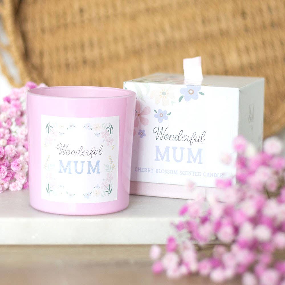 Wonderful Mum Cherry Blossom Mother's Day Candle