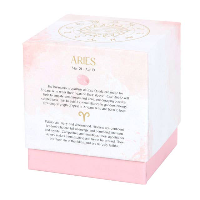 Aries Cedarwood Zodiac Crystal Candle