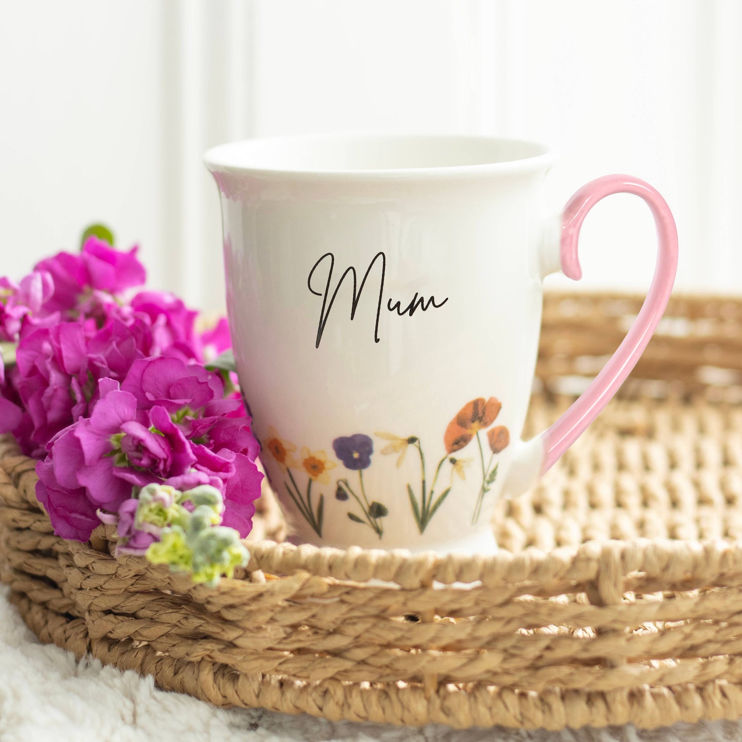 Mum Wildflower Pedestal Mother's Day Mug