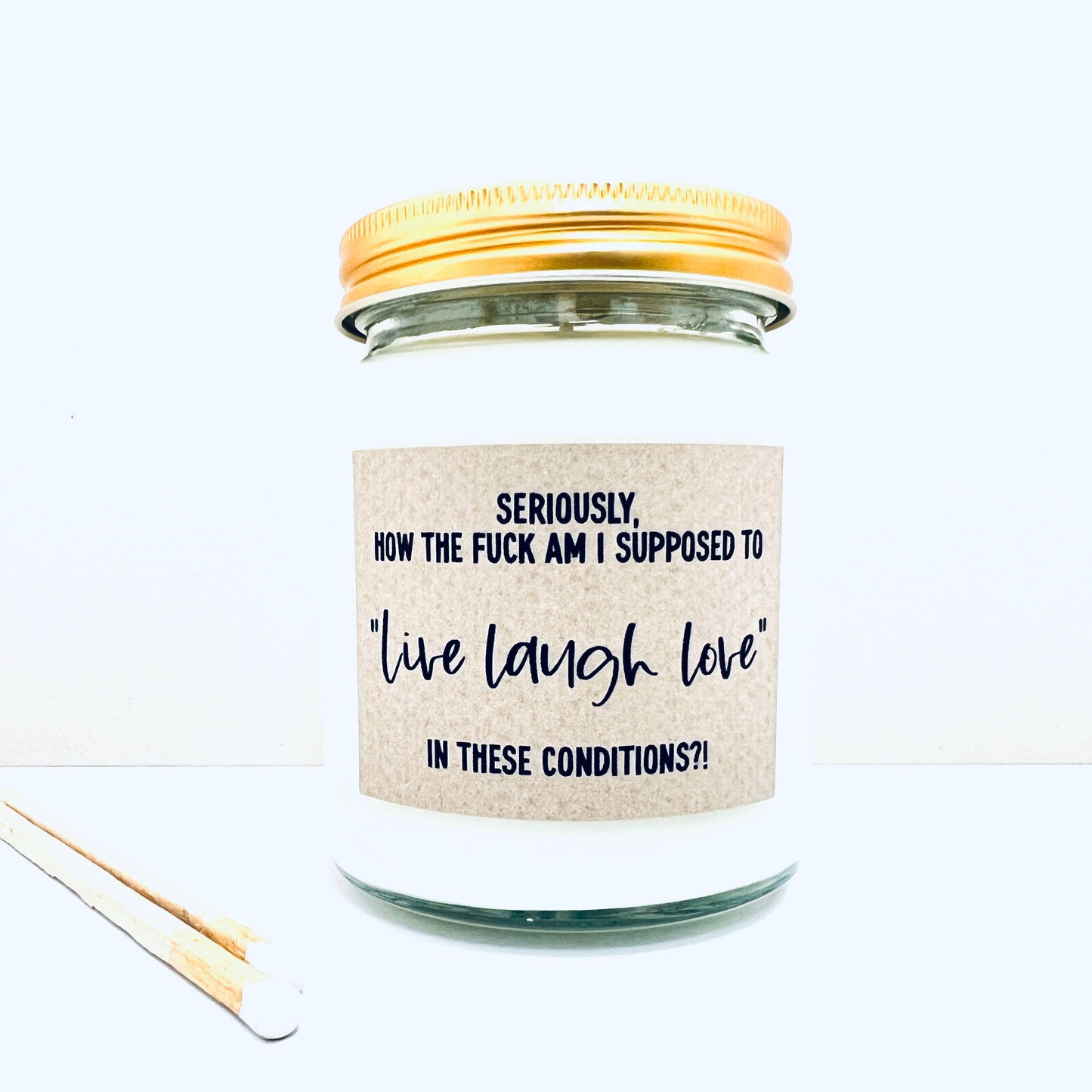 Live Laugh Love soy scented candle: Coconut Milk and Sea Salt