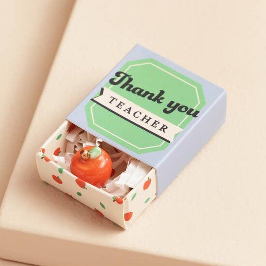 Tiny Matchbox Ceramic Token: Apple