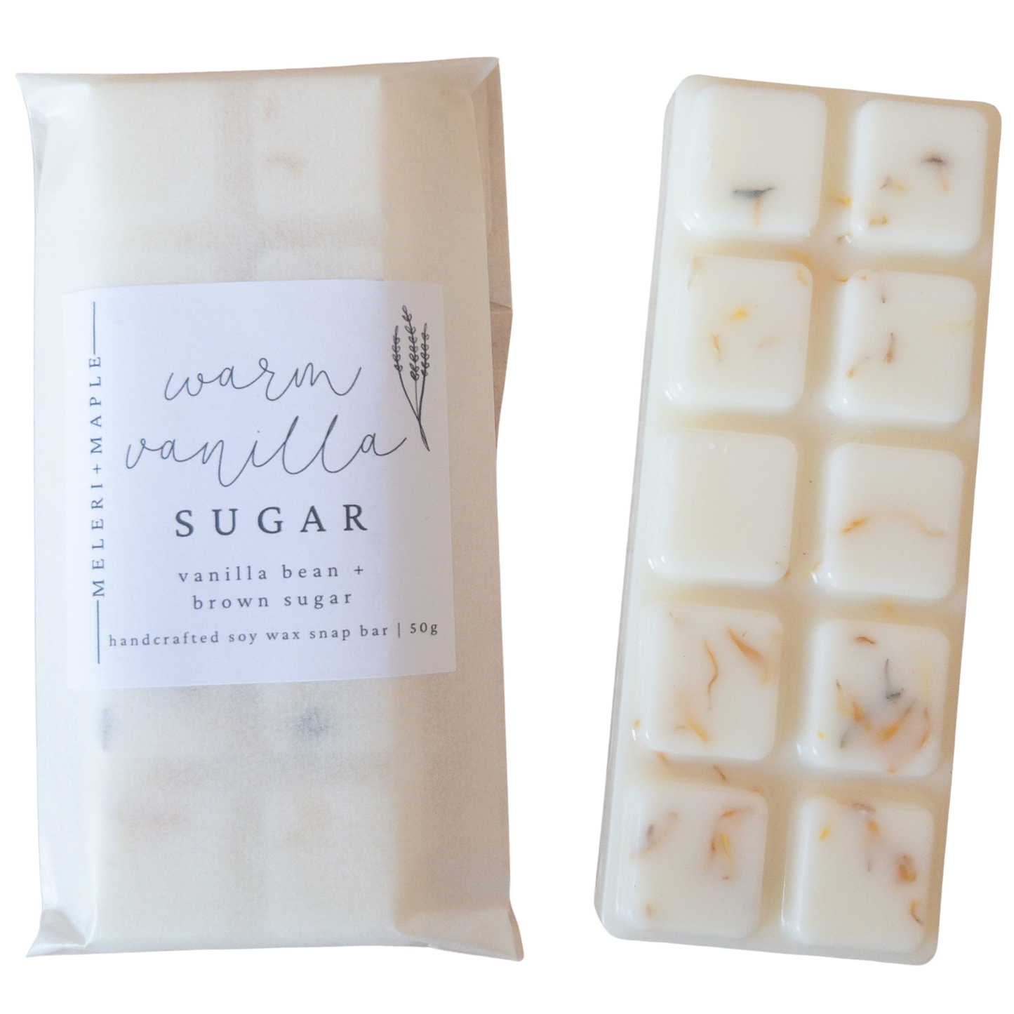 Warm Vanilla Sugar Scented Snap Bar Wax Melt