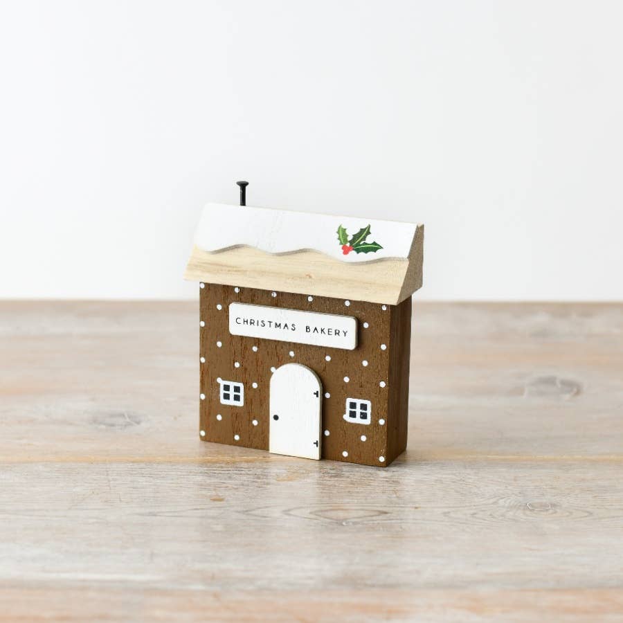 Christmas Bakery Wooden House, 12cm
