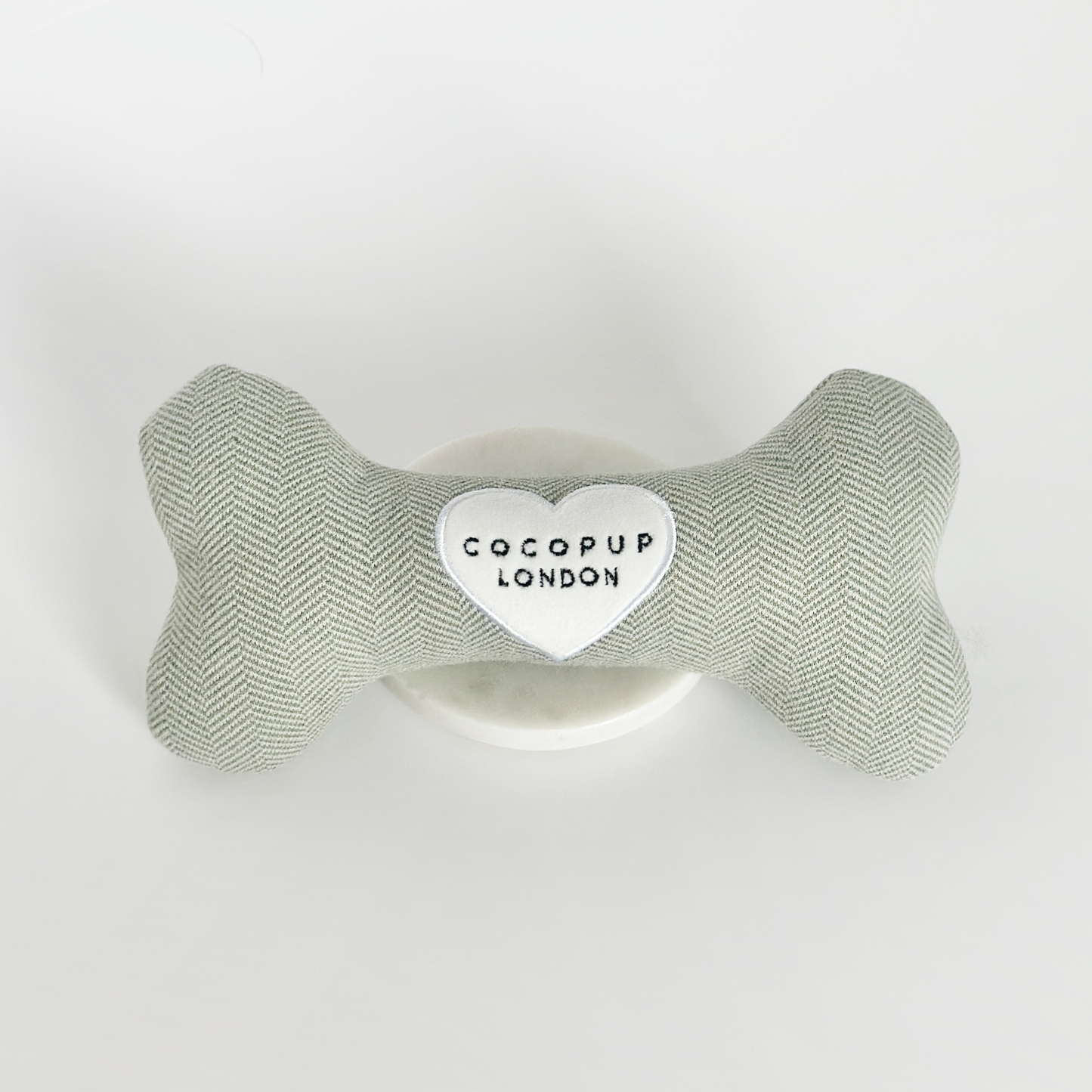 Sage Tweed Bone Toy