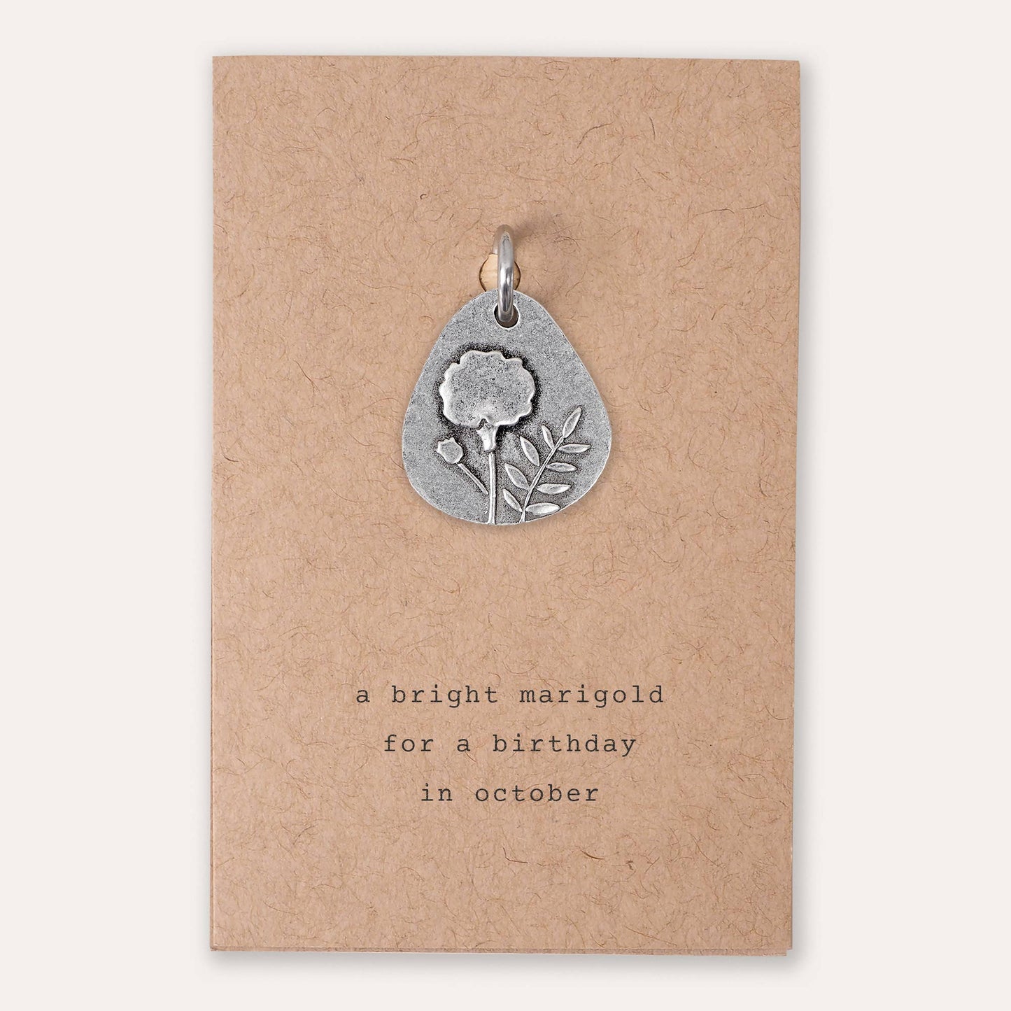 Birth Flower Keyring Charm: October - marigold