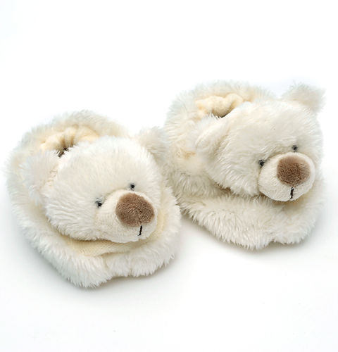 Bear Baby Slippers, in gift box 0-6 months