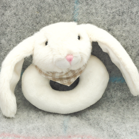 Bunny Baby Rattle Cream & Pop Up Box