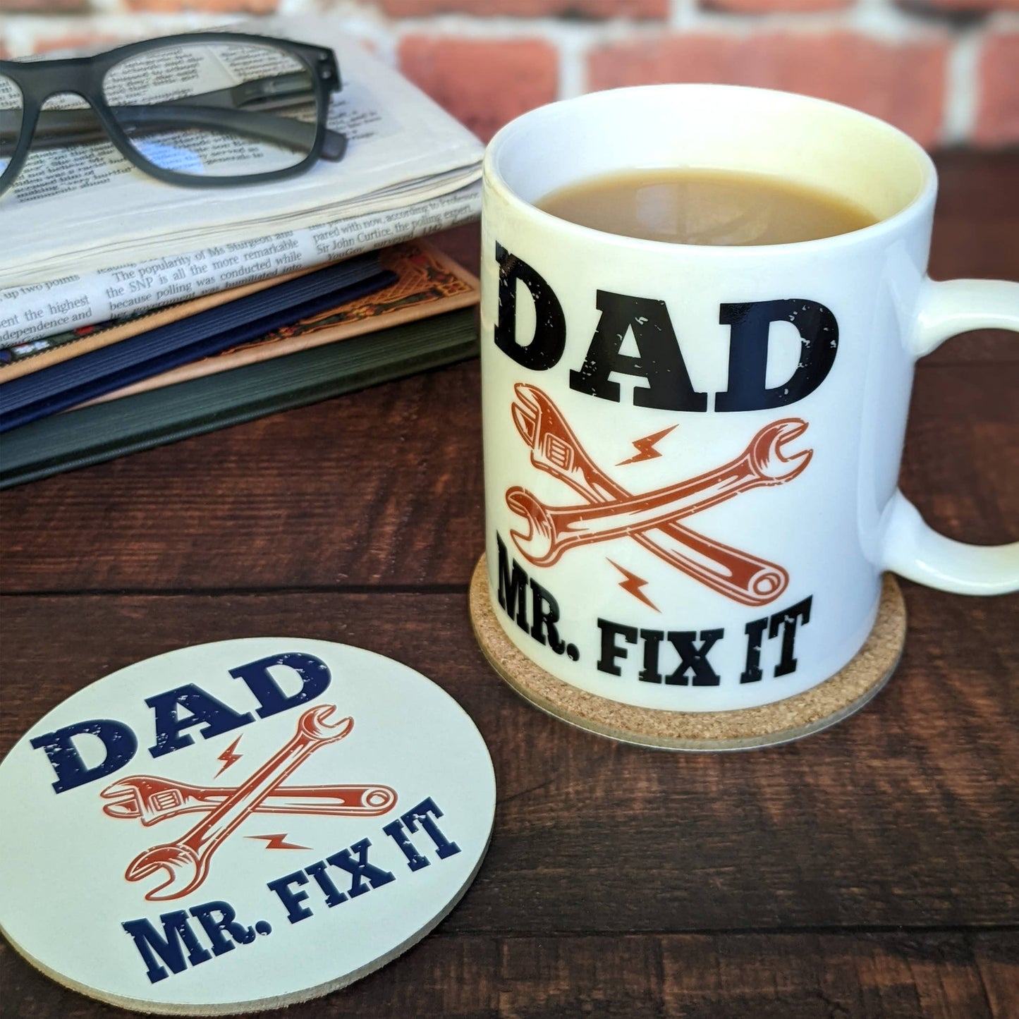 Gentlemen's Emporium Mug & Coaster - Dad Mr. Fix It