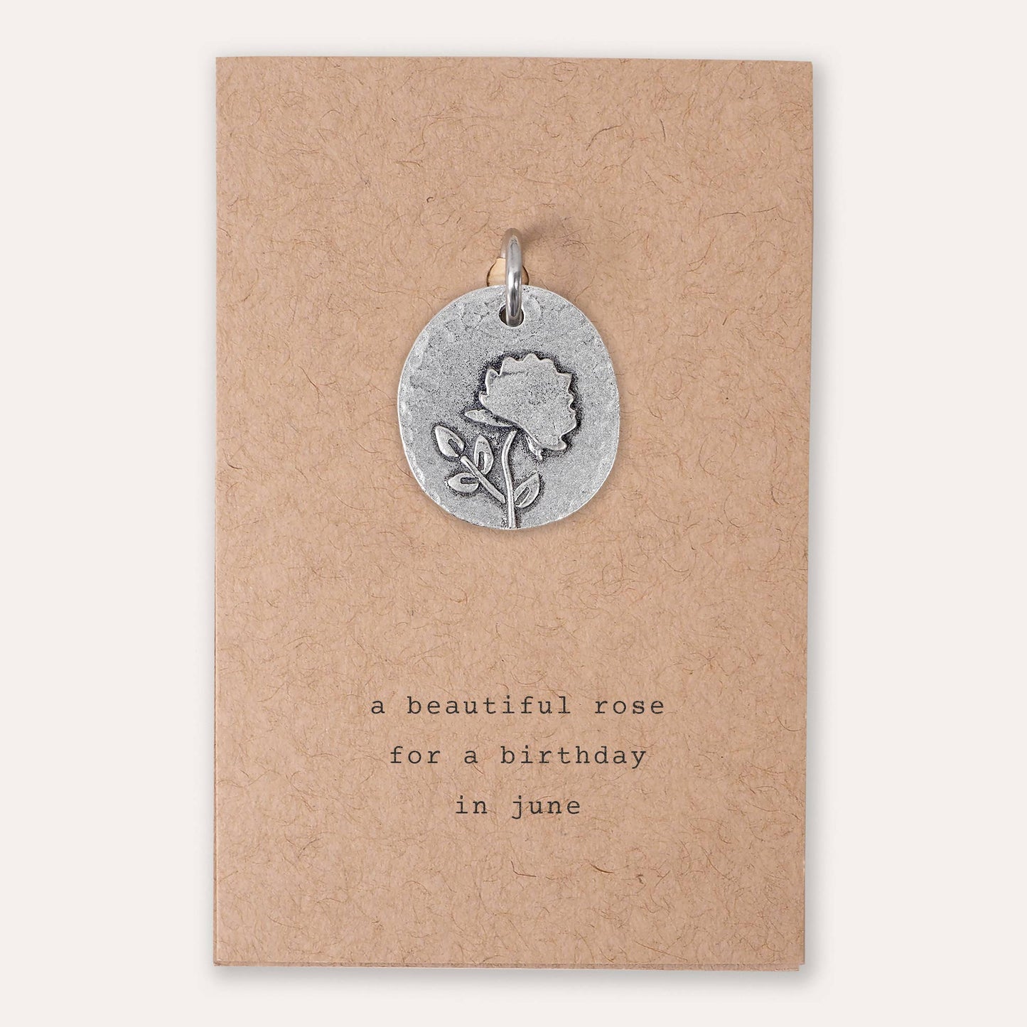 Birth Flower Keyring Charm: June - rose