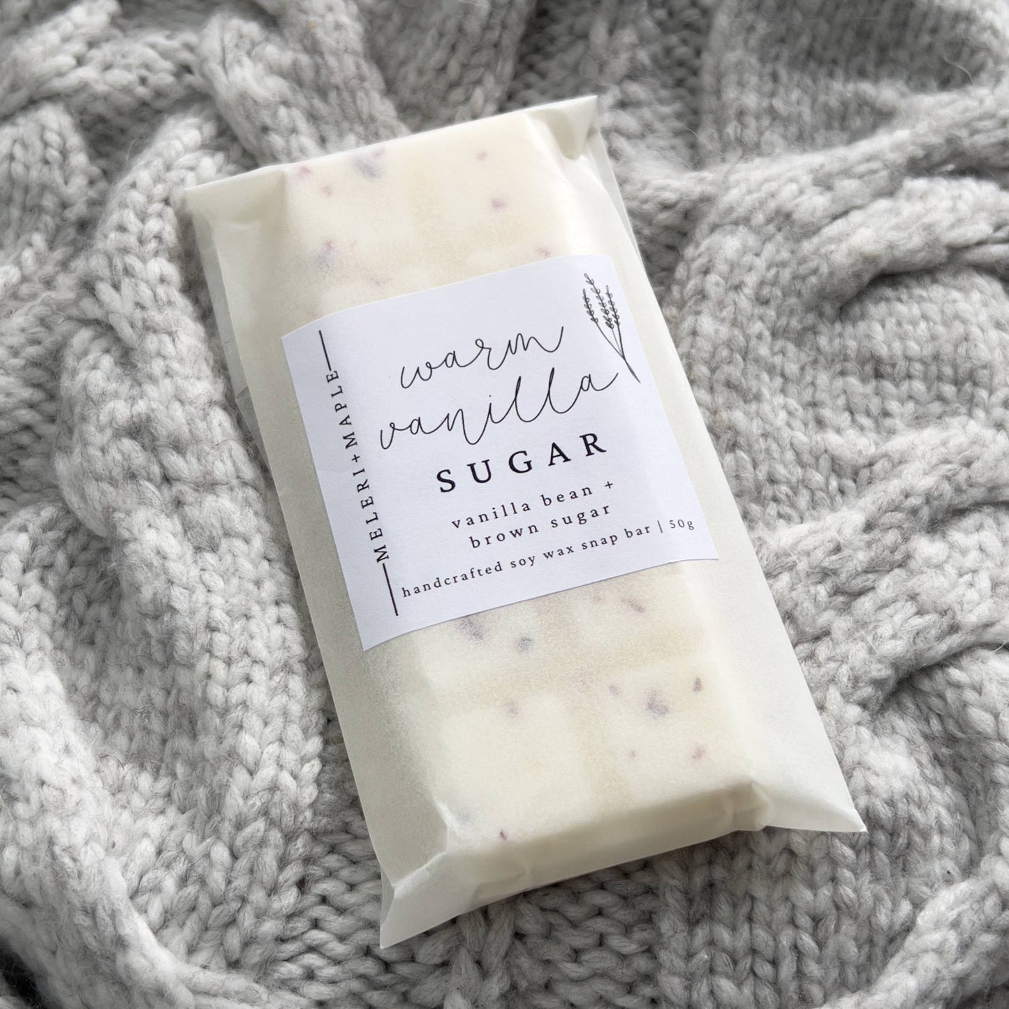 Warm Vanilla Sugar Scented Snap Bar Wax Melt