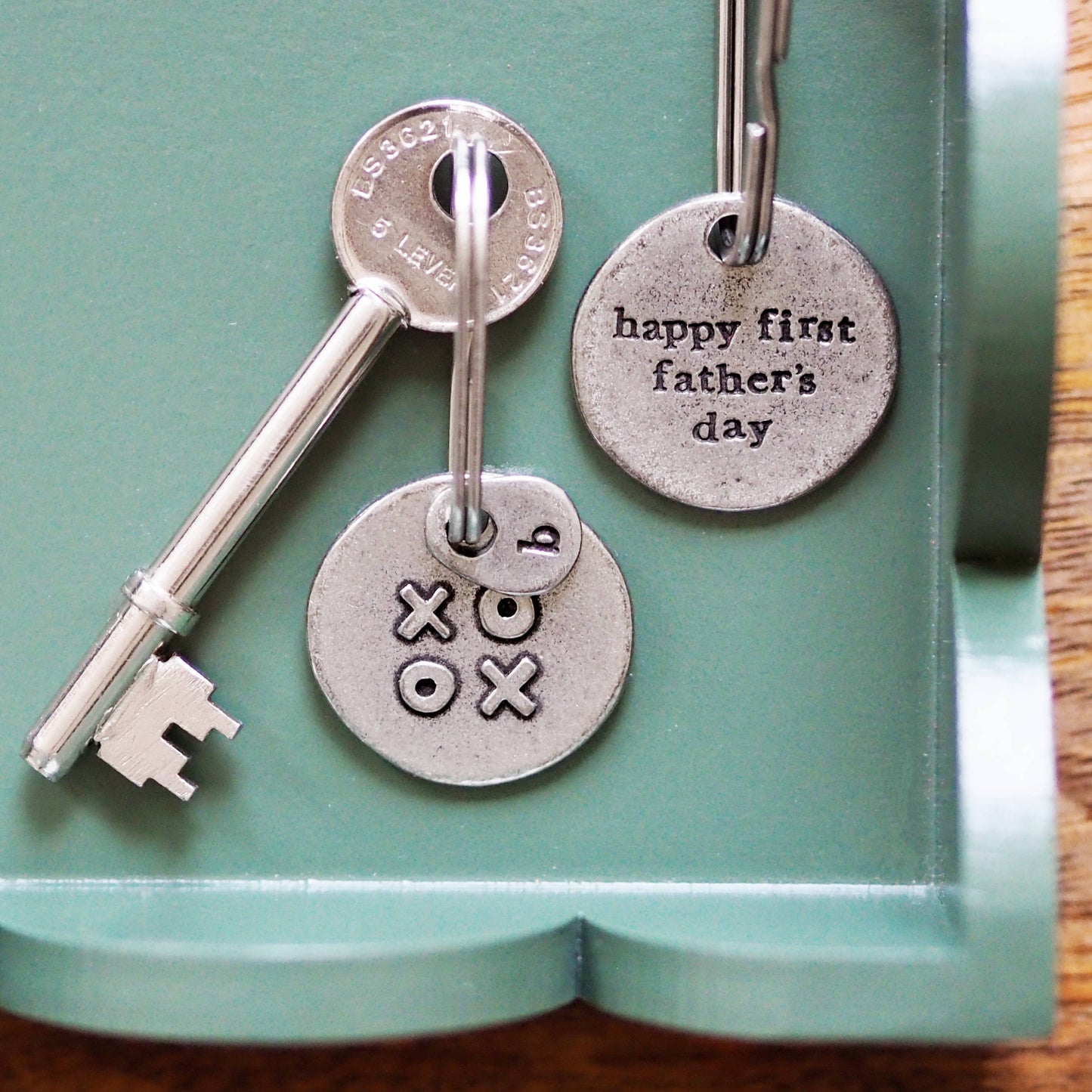 'Happy First Father's Day' Keyring