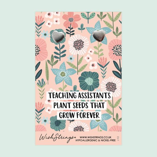 TEACHING ASSISTANTS PLANT SEEDS - Heart Stud Earrings