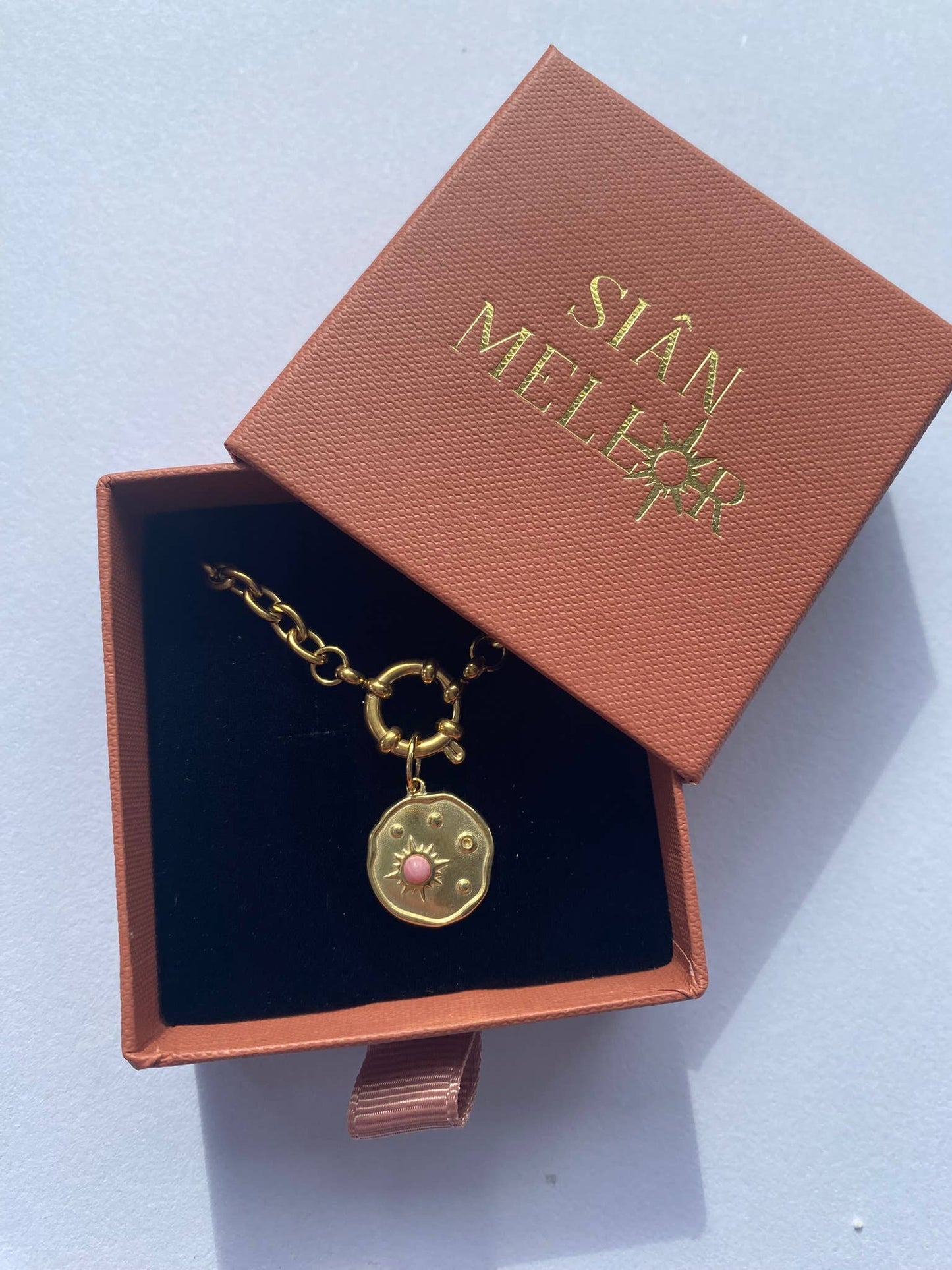 Celestial disk chunky necklace: Satellite
