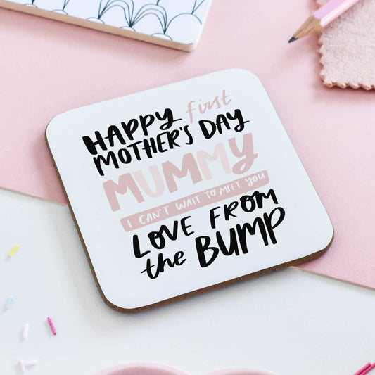 Happy First Mother's Day As My Mummy Coaster Gift For Mummy