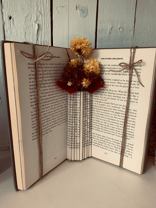 Upcycled Book Dried Flower Vase