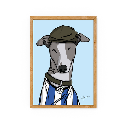 Jack The Whippet is an OWL - Sheffield Wednesday Art Print - Luke Horton