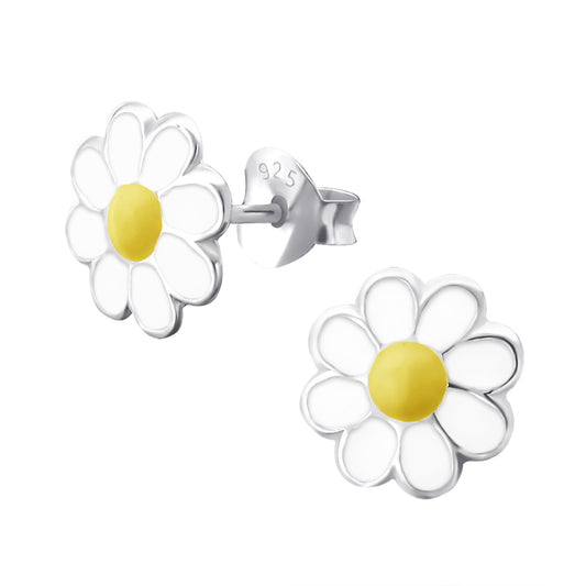 Daisy 925 Sterling Silver Colourful Ear Studs