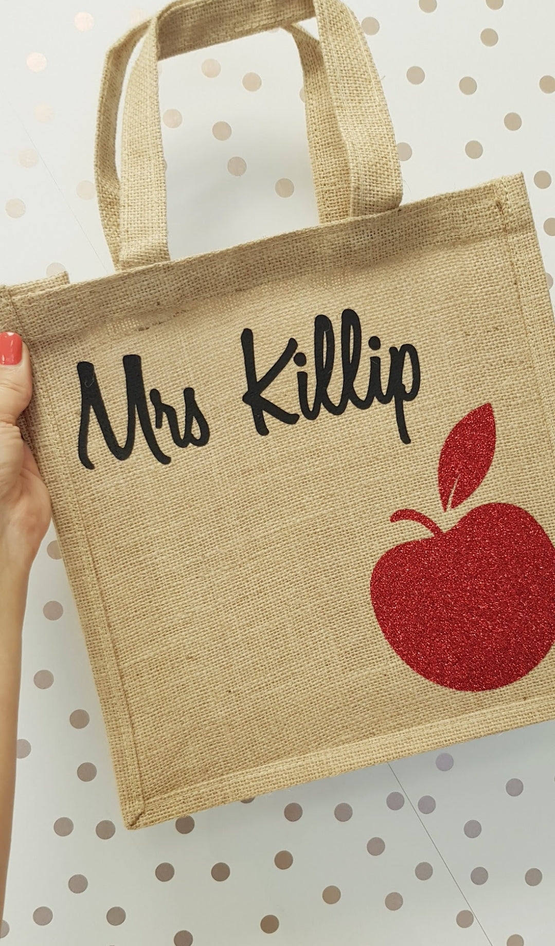 Teacher Hessian Lunch Bag