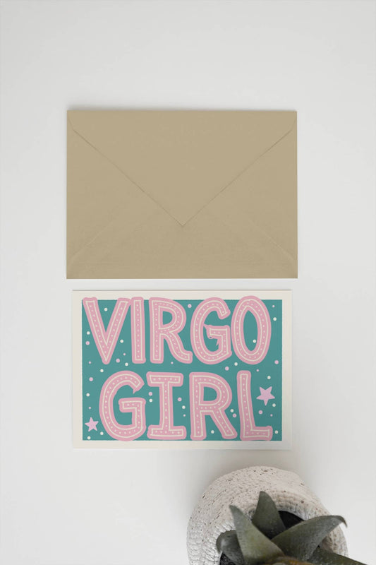 Virgo Girl A6/5x7 card : Naked (No cello or clasp)